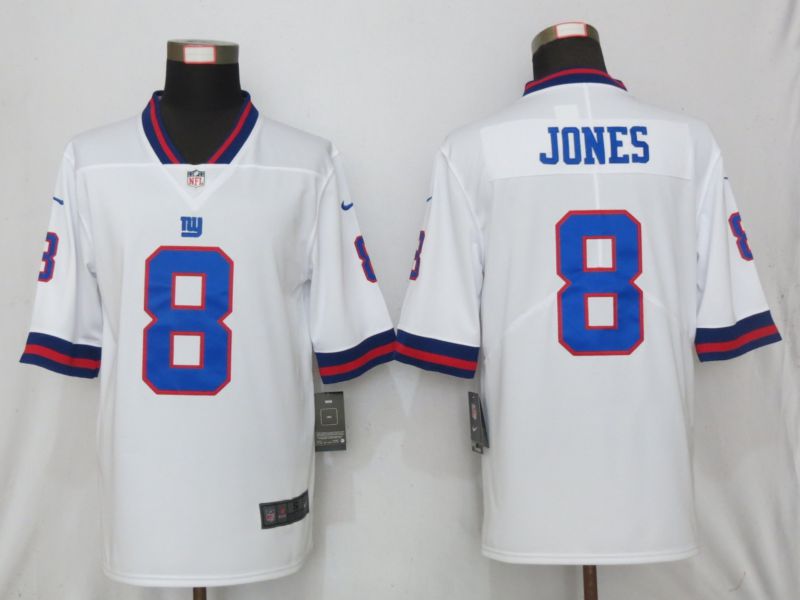 Men New York Giants #8 Jones Navy White Nike Color Rush Limited NFL Jerseys->new york giants->NFL Jersey